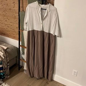 Brown and white dress 2XL